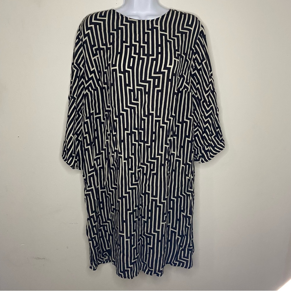 H&M dress gp & j baker x h&m patterned dress size 14